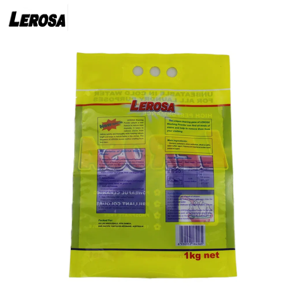 Lemon Flavor Hot Sales Wholesales Price Chinese Manufacturer 1kg Bag Package Washing Powder for Washing Clothes