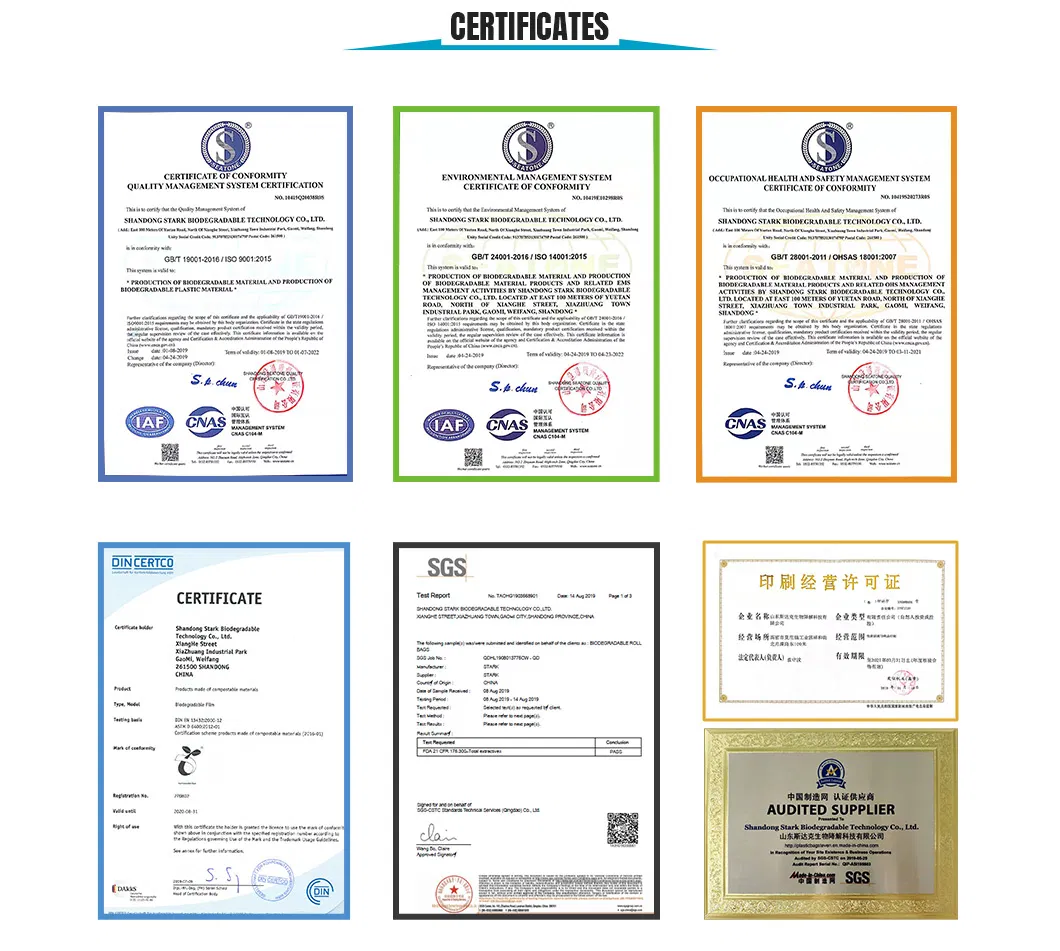 Manufacturer Custom Biodegradable Garbage Bags, Compostable Trash Bags