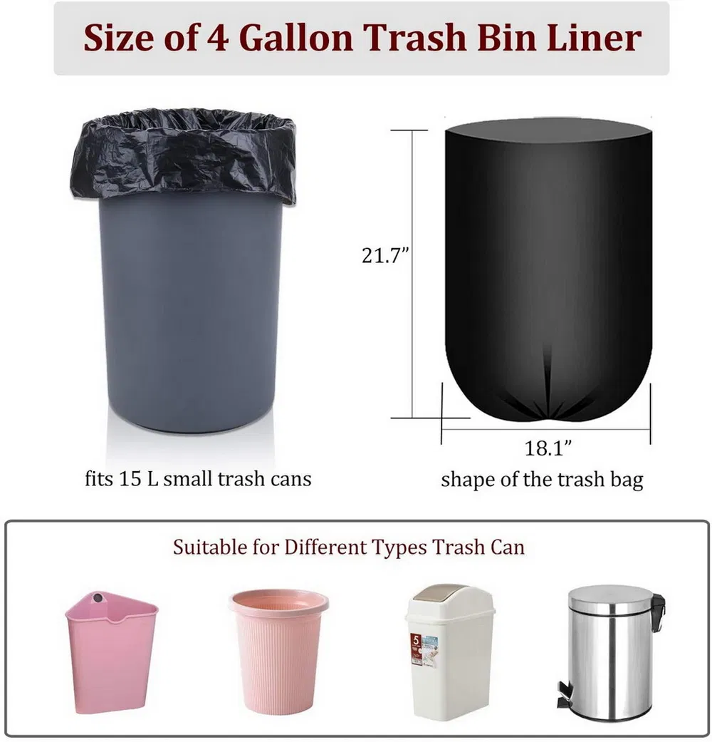 Medium Size Plastic Trash Can Rolling Garbage Bag