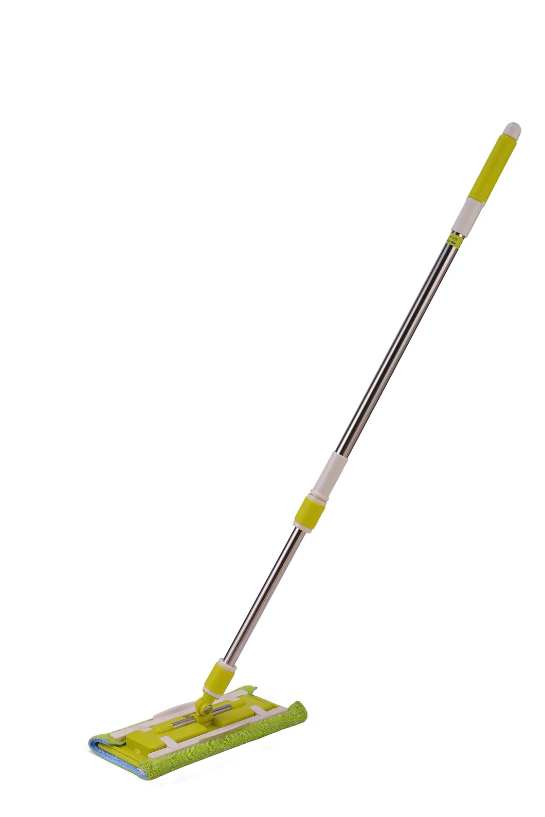 Microfiber Flat Mop with Telescopic Handle Clap Holder Rubber Coated Household Mop