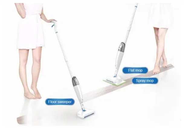 Microfiber Water Spray Mop Floor Sweeper and Dustapn 3 in 1