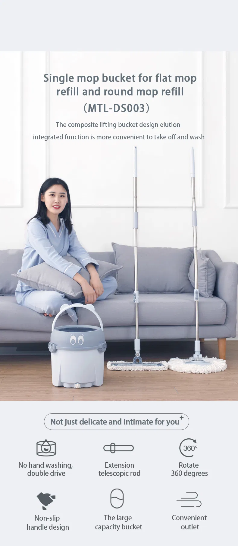 Multi Refill Choise Spin Twist Microfiber Floors Mop