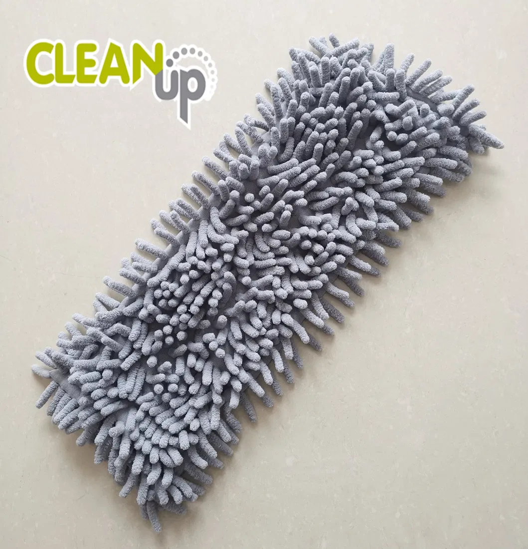 New Household Chenille Flat Floor Mop with Nature Bamboo Handle