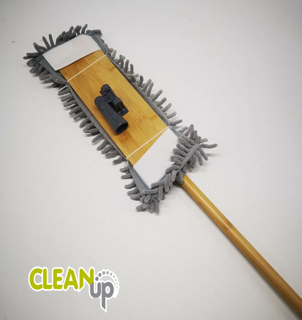 New Household Chenille Flat Floor Mop with Nature Bamboo Handle