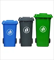 Plastic Dustbin 240L Plastic Waste Bins with Two Wheels Trash Can Waste Container Mv-240A