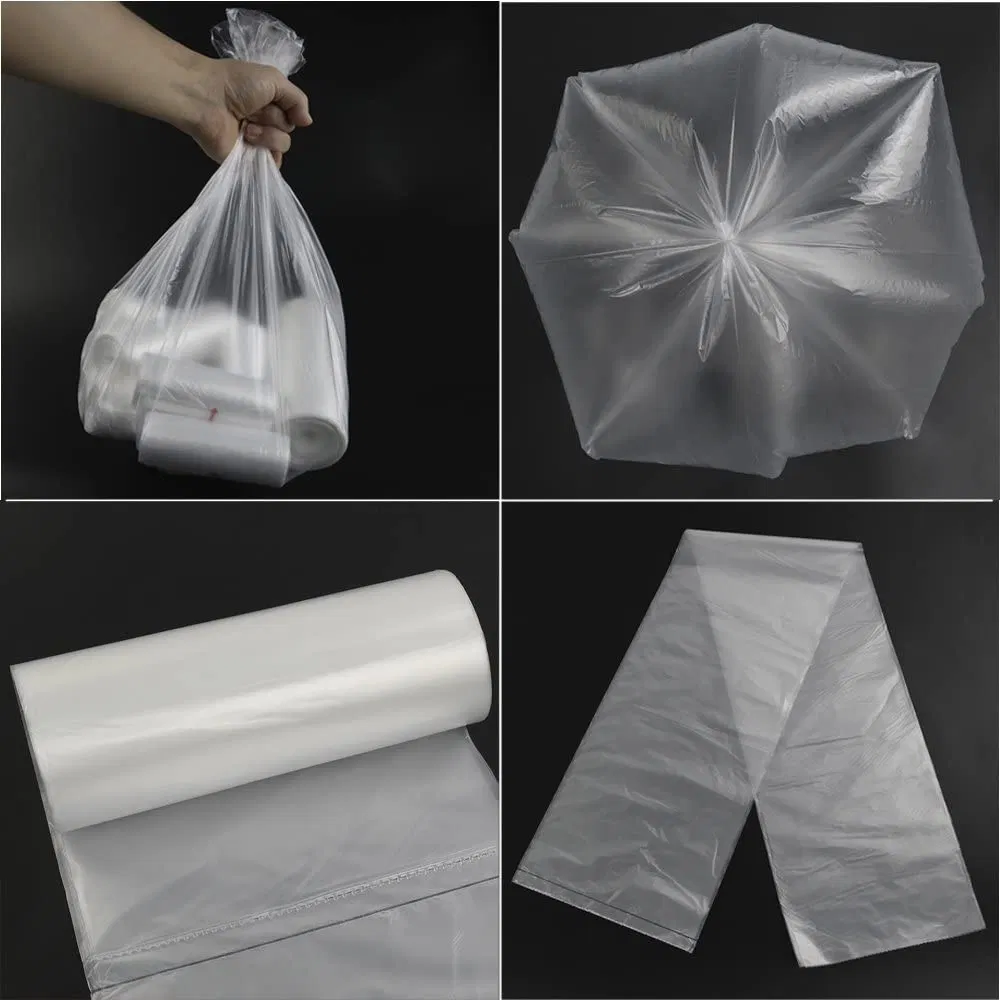 Portable Disposable Large Plastic Yard Waste Trash Packaging Flat Garbage Bag