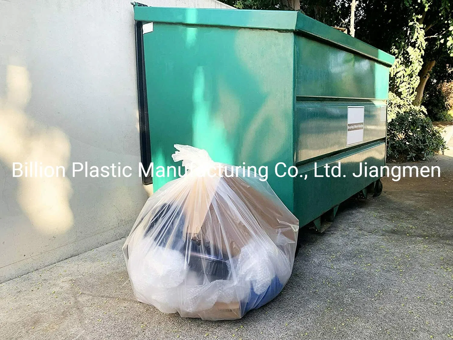 Portable Disposable Large Plastic Yard Waste Trash Packaging Flat Garbage Bag