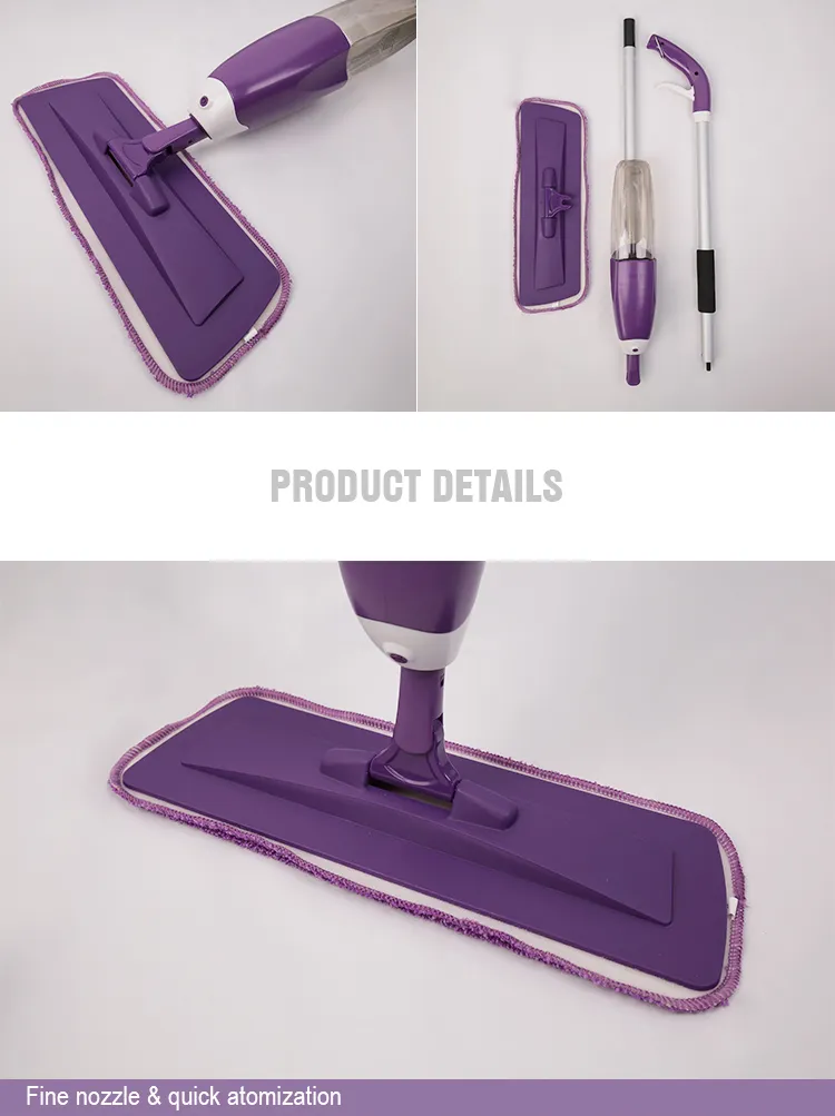 Professional Deluxe Microfiber Floor Magic Spray Mop Easy to Reach Corner Clever Mop
