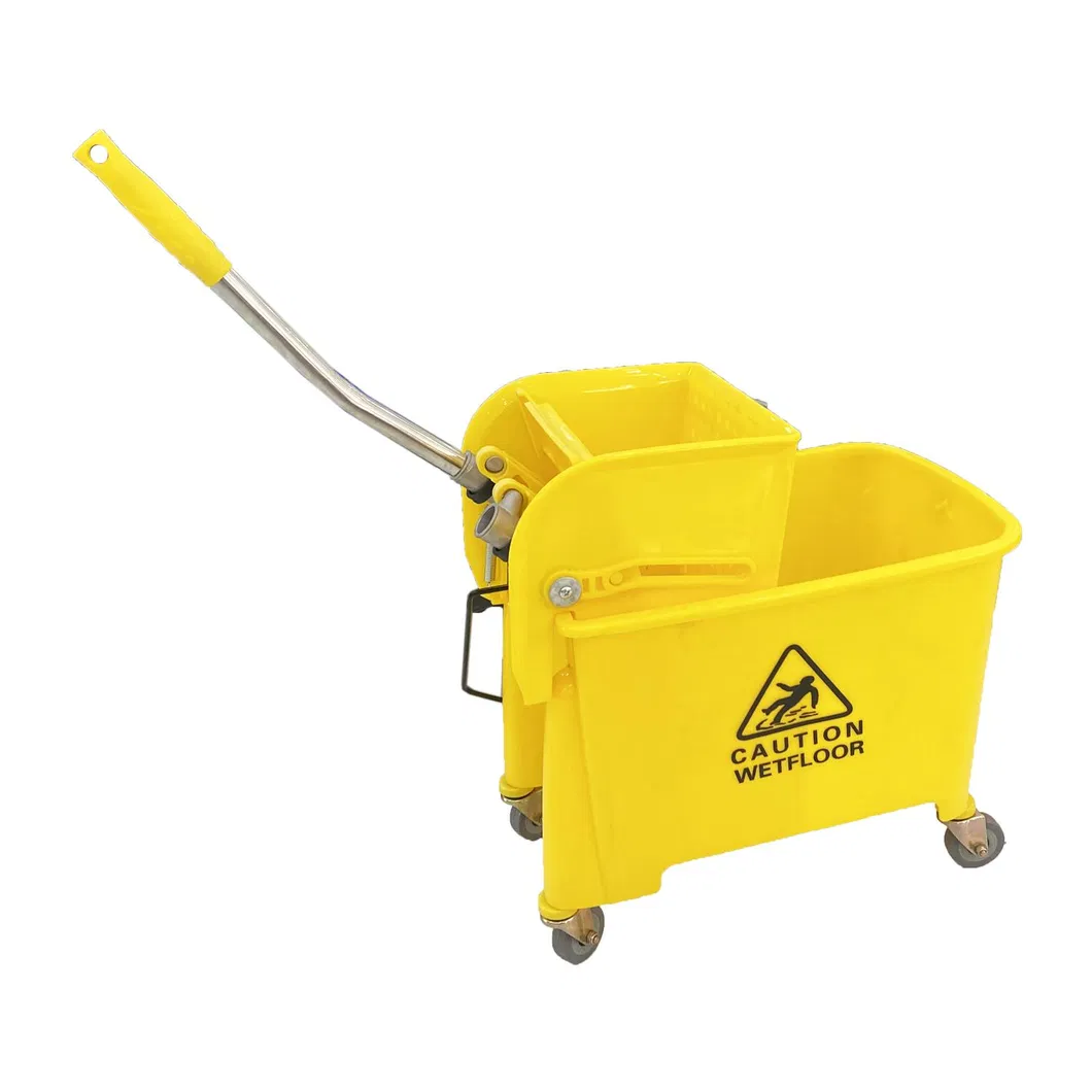 Public Place Industry 20L 24L 32L 36L Plastic Mop Bucket Wringer Cleaning Trolley