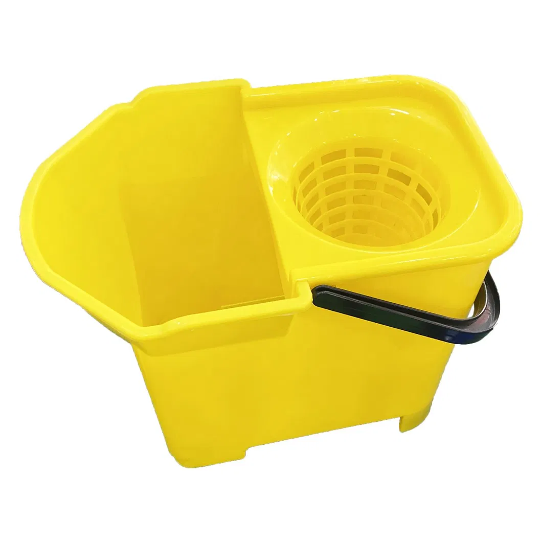 Public Place Industry 20L 24L 32L 36L Plastic Mop Bucket Wringer Cleaning Trolley