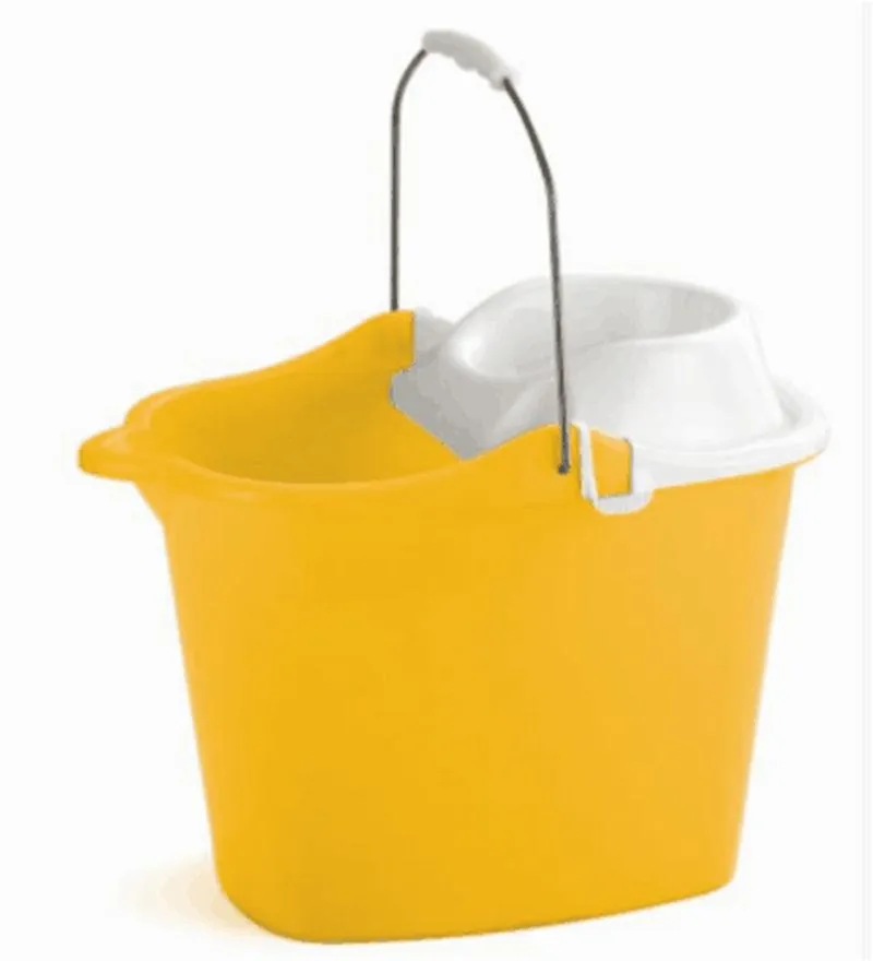Public Place Industry 20L 24L 32L 36L Plastic Mop Bucket Wringer Cleaning Trolley