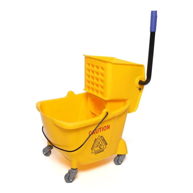 Public Place Industry 20L 24L 32L 36L Plastic Mop Bucket Wringer Cleaning Trolley