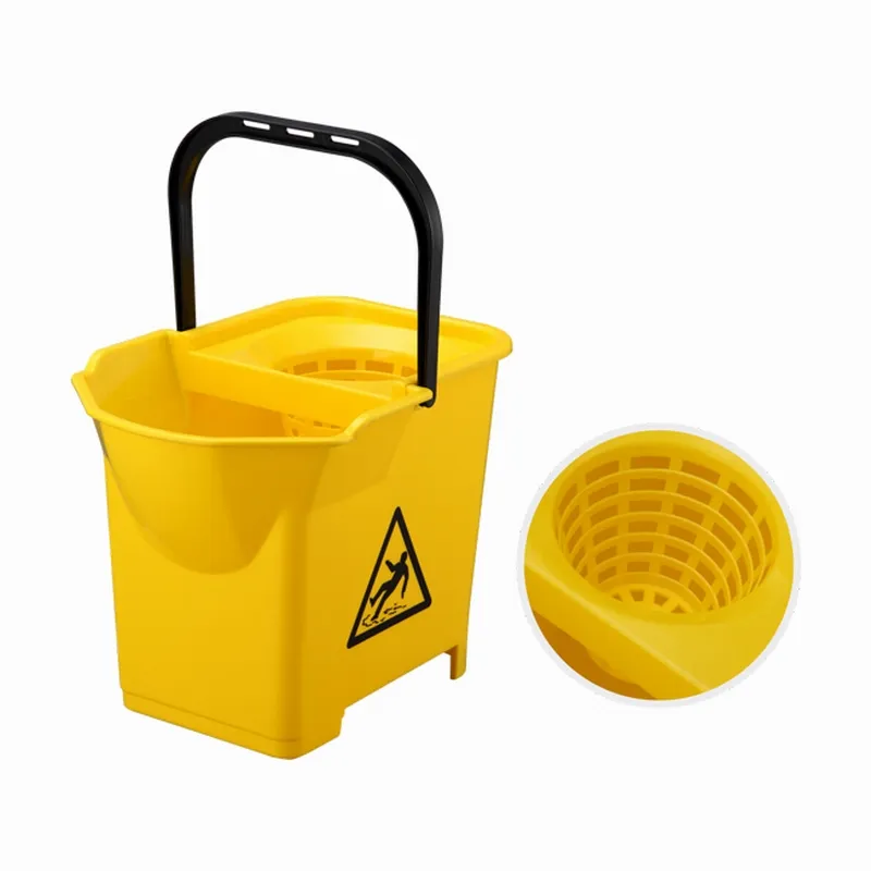 Public Place Industry 20L 24L 32L 36L Plastic Mop Bucket Wringer Cleaning Trolley