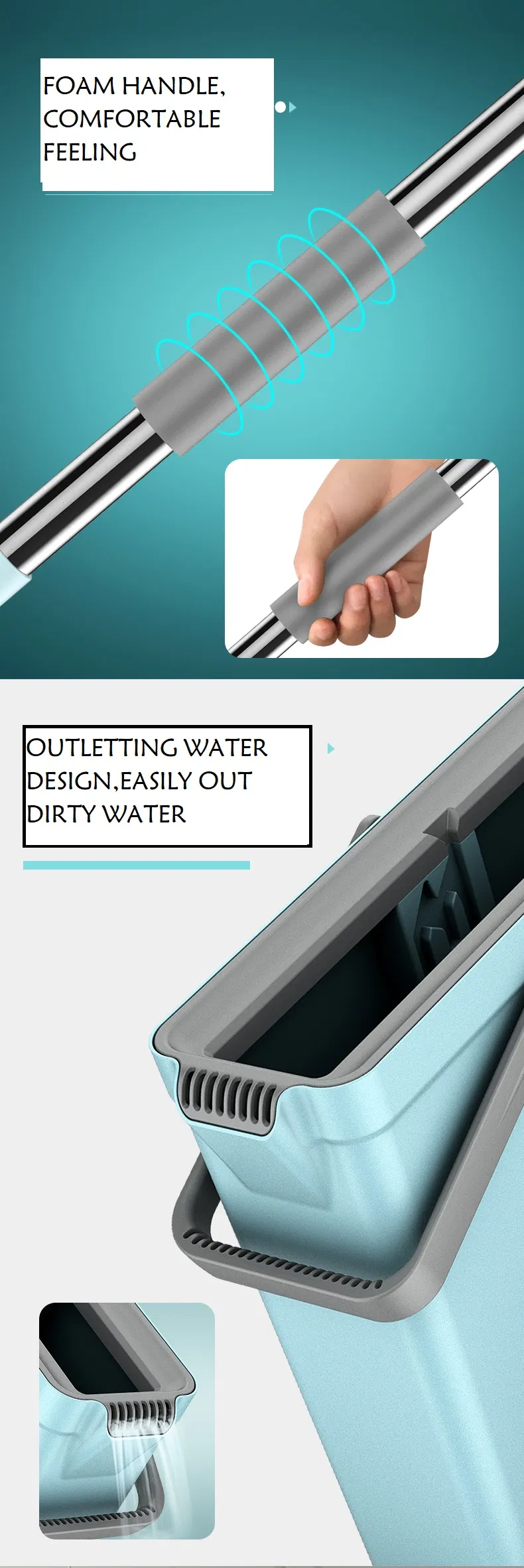 PVA Cleaning and Drying Function Mop