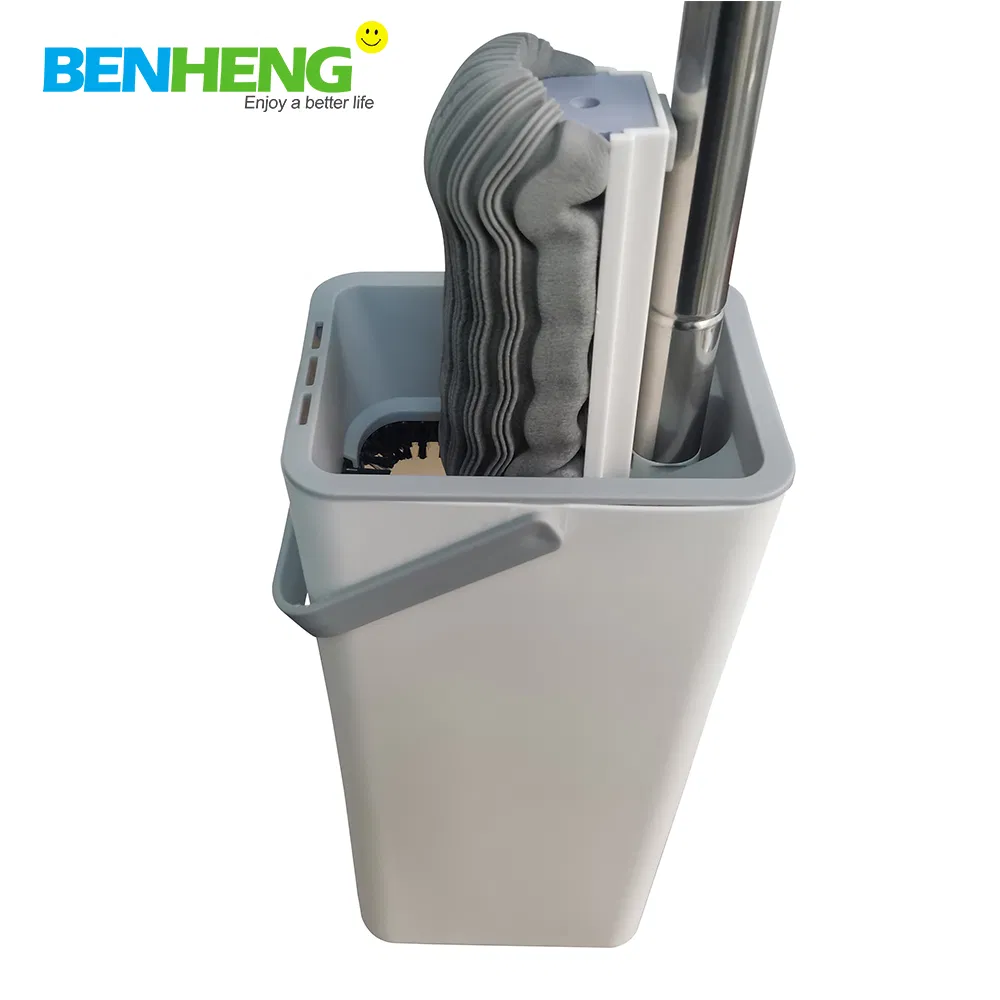 PVA Sponge Mop with Self-Washing and Squeeze Drying Bucket