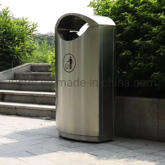 Round Rubbish Bins Stainless Steel