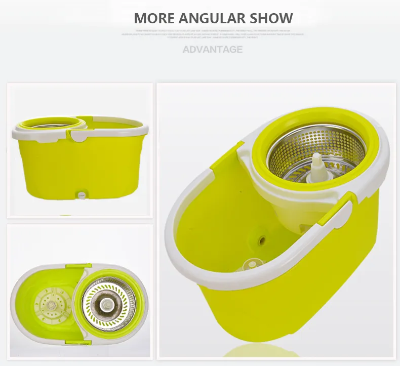 Spin Mop Manufacture Magic 360 Smart Folding Spin Mop Stick Stainless Steel and Bucket Floor Mop