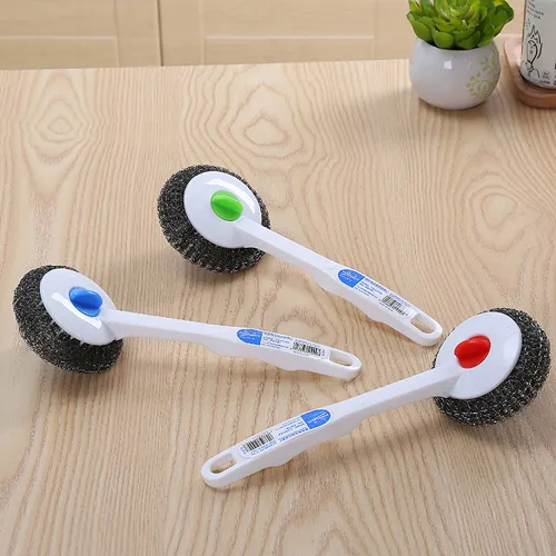 Steel Wire Pot Brush Detachable Clean Brush