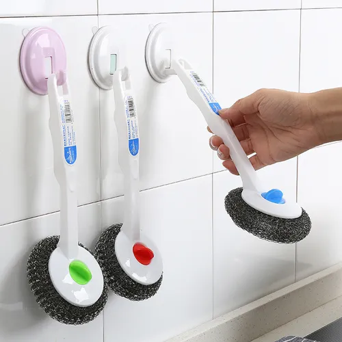 Steel Wire Pot Brush Detachable Clean Brush