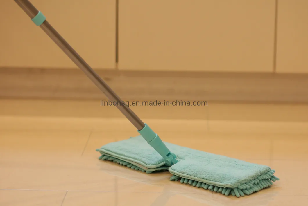 Telescopic Chenille Microfiber Double Sides Flat Mop for Easy Cleaning