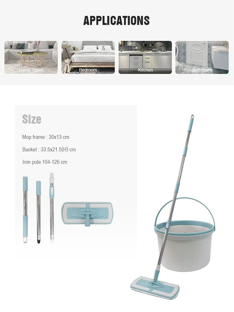 Unique Compact Spin Mop System That Separates Clean and Dirty Water