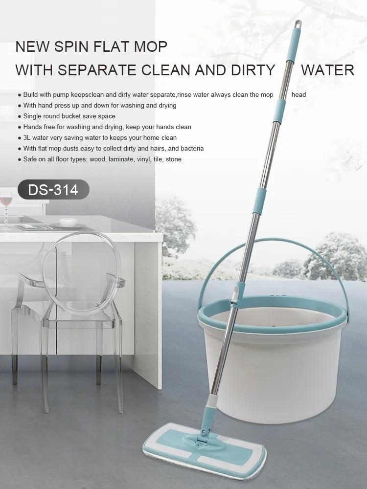 Unique Compact Spin Mop System That Separates Clean and Dirty Water