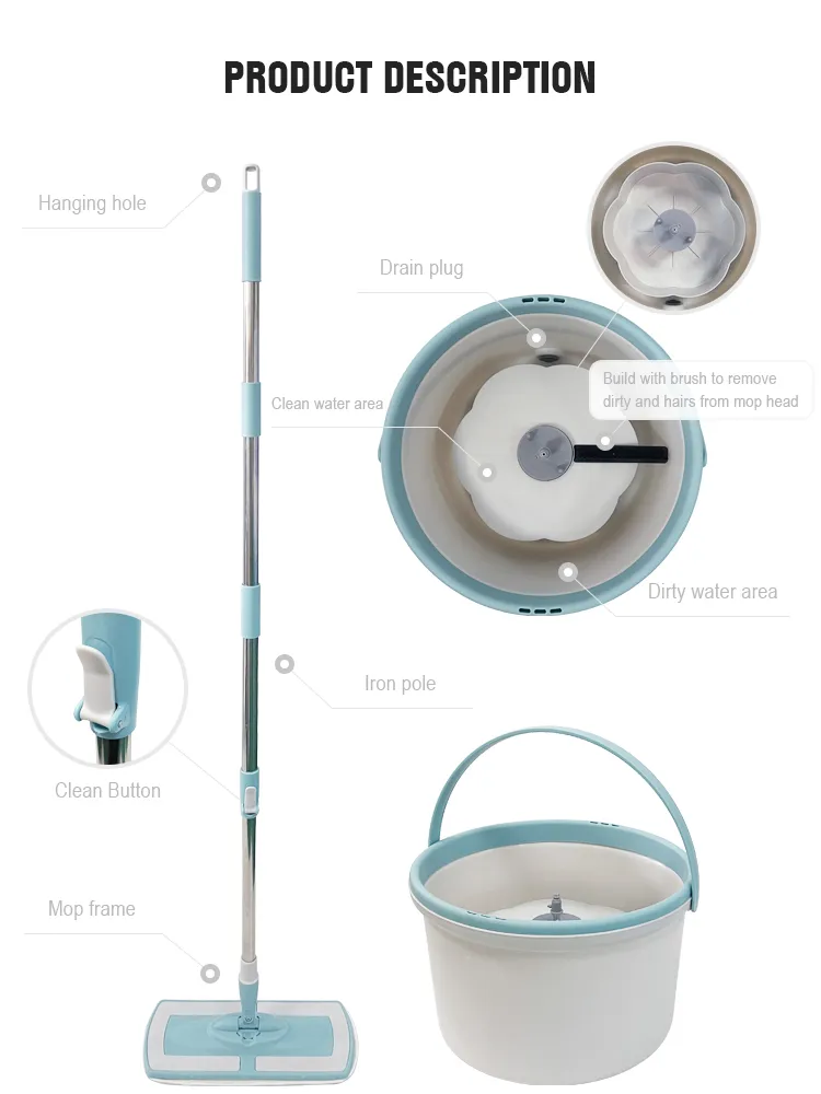 Unique Compact Spin Mop System That Separates Clean and Dirty Water