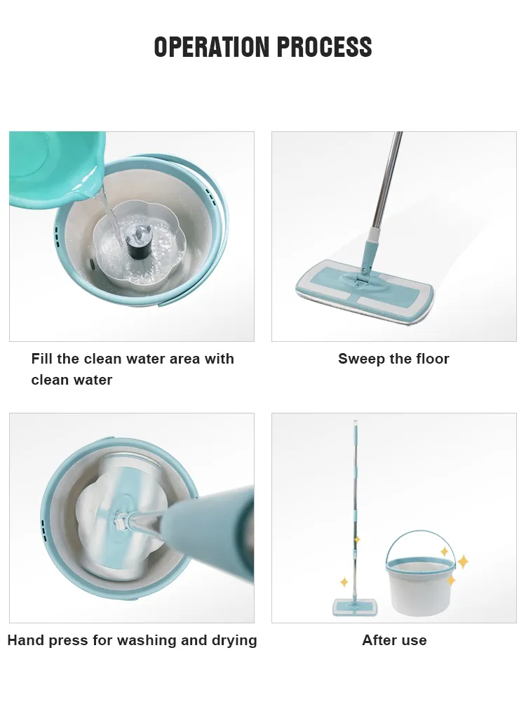 Unique Compact Spin Mop System That Separates Clean and Dirty Water