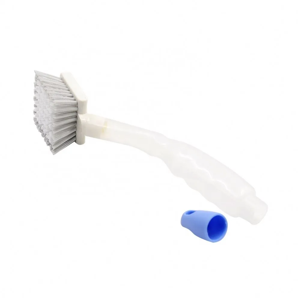 Used for Kitchen Cleaning High Quality Cheap Easily Cleaned Round Dish Brush with Soap Dispenser