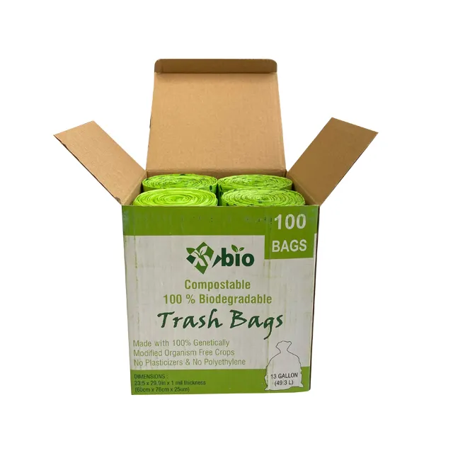 Wholesale Cornstarch Based Eco Friendly Compostable Biodegradable Trash Bags