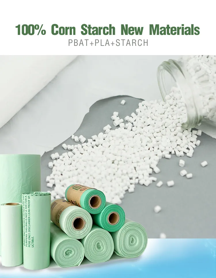 Wholesale Cornstarch Based Eco Friendly Compostable Biodegradable Trash Bags